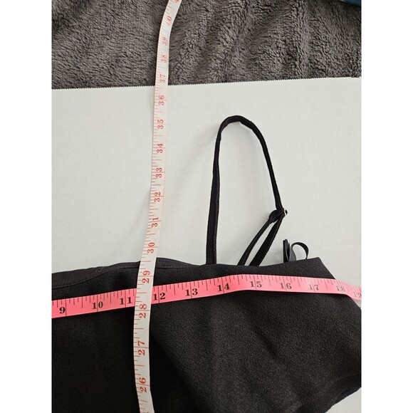 Karl Lagerfeld Little Black Dress Ruffle Top Adjustable Straps Size 4 - Picture 12 of 12